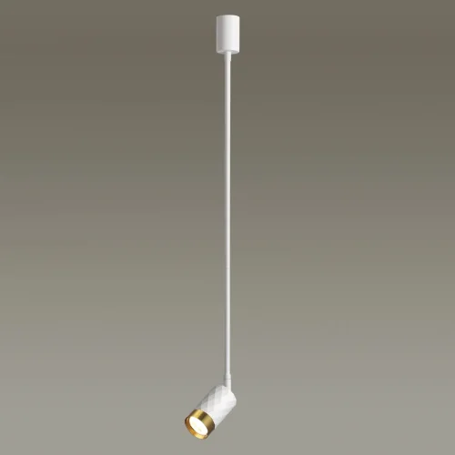 Светильник подвесной Ad Astrum 4350/1C Odeon Light белый 1 лампа, основание белое в стиле хай-тек  фото 4