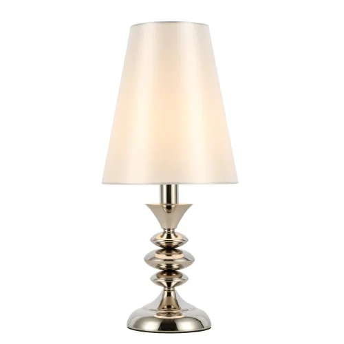 Настольная лампа Rionfo SL1137.104.01 Evoluce белая 1 лампа, основание никель металл в стиле классический 