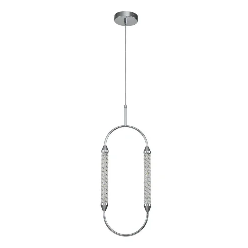 Светильник подвесной LED Ellisse V000027L Indigo прозрачный на 1 лампу, основание хром в стиле хай-тек фото 2