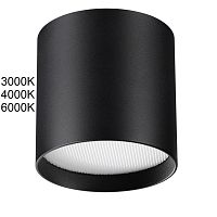 Светильник накладной LED Oben 7129/8CL Odeon Light чёрный на 1 лампу, основание чёрное в стиле современный хай-тек круглый