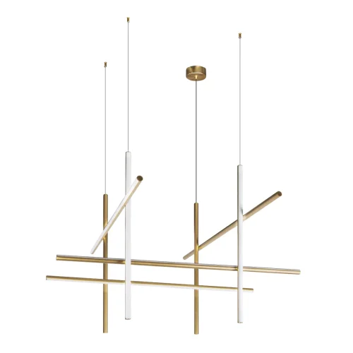Светильник подвесной LED Coordinates 10393/B LOFT IT белый матовый золото на 8 ламп, основание матовое золото в стиле хай-тек фото 5