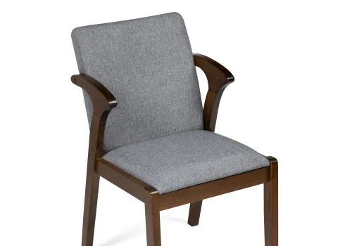 Деревянный стул Artis cappuccino / grey 15414 Woodville, серый/ткань, ножки/дерево/капучино, размеры - ****490*580 фото 5