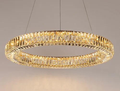 Светильник подвесной LED 8261/S gold NEW Newport прозрачный 1 лампа, основание золотое в стиле американский современный классический кольца фото 2