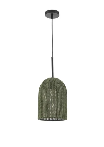 Светильник подвесной Yarn V11882-1P Moderli зелёный на 1 лампу, основание чёрное в стиле лофт современный фото 2