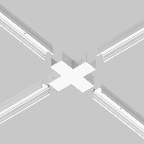 Коннектор X-образный для профиля Exility IP O-TR001-CC-W Maytoni белый в стиле хай-тек современный для светильников серии Exility IP exility ip уличная фото 4