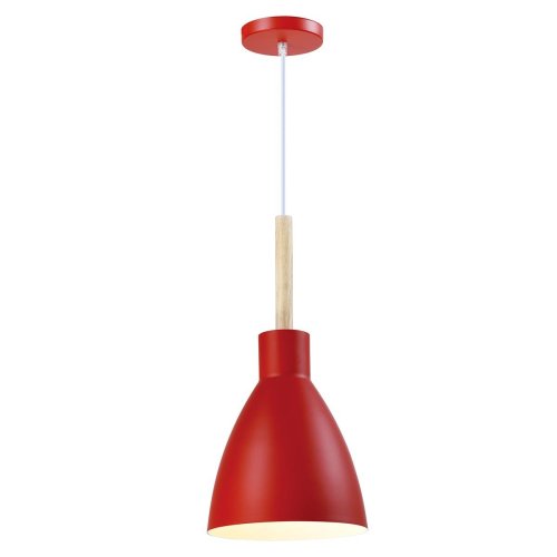 Светильник подвесной Toni V1282-1P Moderli красный 1 лампа, основание красное в стиле скандинавский  фото 3