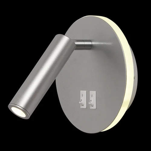 Бра с выключателем Trinity Ii LED LAMPS 81101/1C SILVER Natali Kovaltseva серый на 1 лампу, основание серое в стиле хай-тек современный для чтения