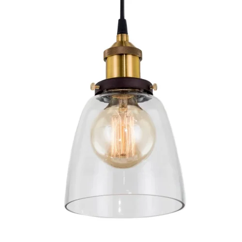 Светильник Эдисон подвесной CL450103 Citilux прозрачный 1 лампа, основание коричневое бронзовое в стиле лофт  фото 5