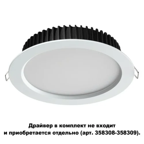 Светильник точечный LED Drum 358306 Novotech белый на 1 лампу, основание белое в стиле хай-тек современный 
