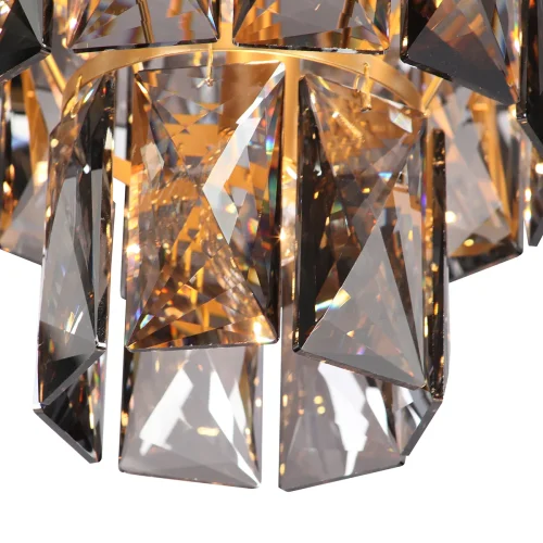Люстра подвесная V5276-8/6+1 Vitaluce чёрная серая на 7 ламп, основание золотое в стиле классический современный  фото 2