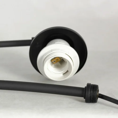Торшер LSP-0643 Lussole изогнутый белый 1 лампа, основание чёрное в стиле современный
 фото 4