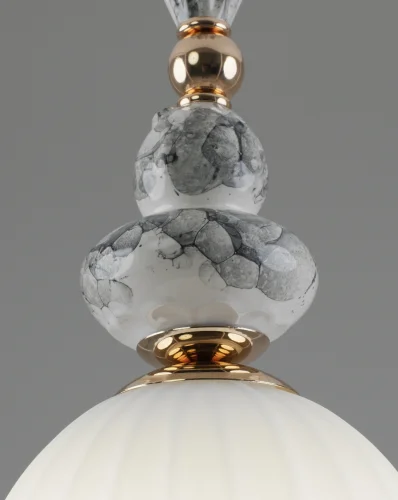 Светильник подвесной Charm V11176-1P Moderli белый на 1 лампу, основание золотое в стиле прованс современный классический фото 4