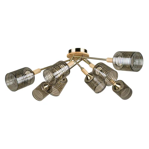 Люстра потолочная Maria A4536PL-8AB Arte Lamp янтарная на 8 ламп, основание античное бронза в стиле современный классический 