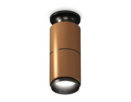 Светильник накладной Techno spot XS6304170 Ambrella light коричневый 1 лампа, основание чёрное в стиле современный круглый
