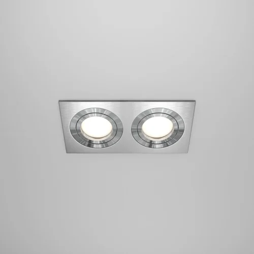 Светильник точечный Atom DL024-2-02S Maytoni серебряный 2 лампы, основание серебряное в стиле современный  фото 5