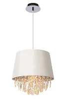 Светильник подвесной DOLTI 78368/30/31 Lucide белый 1 лампа, основание хром серое в стиле современный 