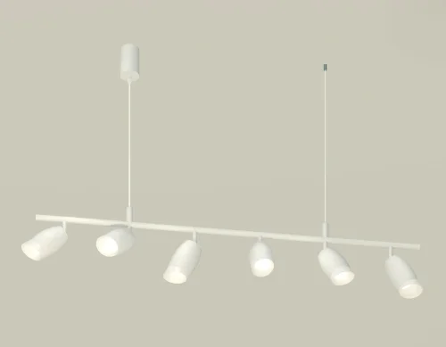 Светильник подвесной XB9005550 Ambrella light белый 6 ламп, основание белое в стиле хай-тек современный 