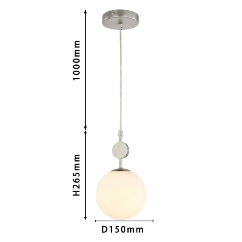 Светильник подвесной Absolute 2929-1P Favourite белый 1 лампа, основание серебряное в стиле современный шар фото 2