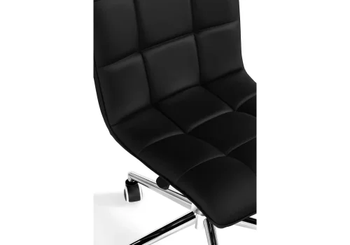 Компьютерное кресло Квадро экокожа чёрная / хром 539656 Woodville, чёрный/искусственная кожа, ножки/металл/хром, размеры - *960***420*570 фото 7