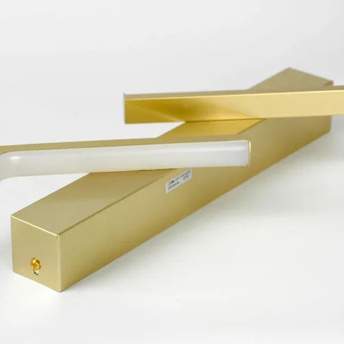 Бра LED Alachua LSP-7146 Lussole матовый золото на 2 лампы, основание матовое золото в стиле минимализм современный отражённый свет фото 3