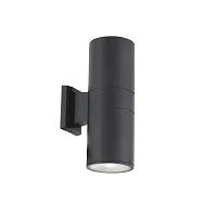 Настенный светильник LED Tubo2 SL074.411.02 ST-Luce уличный IP54 чёрный 2 лампы, плафон чёрный в стиле современный минимализм LED