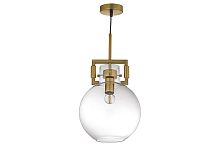 Светильник подвесной Daiano E 1.P2 CL Arti Lampadari прозрачный 1 лампа, основание золотое в стиле лофт кантри 