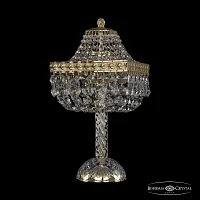 Настольная лампа 19012L4/H/20IV G Bohemia Ivele Crystal прозрачная 2 лампы, основание золотое металл в стиле классический sp