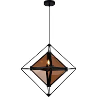 Светильник подвесной Grane 3001/92/01P Stilfort чёрный коричневый 1 лампа, основание чёрное в стиле лофт 