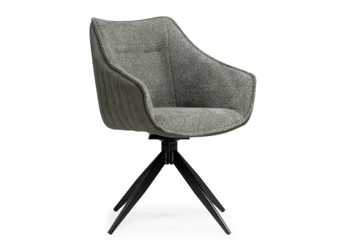 Стул на металлокаркасе Kansas gray / graphite gray / black 15834 Woodville, серый/велюр, ножки/металл/чёрный, размеры - ****610*620мм фото 5