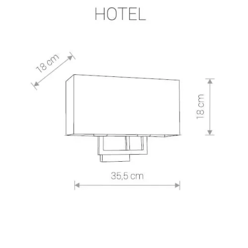 Бра Hotel 9304-NW Nowodvorski серый на 2 лампы, основание хром в стиле современный фото 2