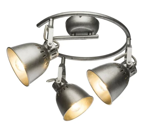 Спот с 3 лампами лофт Hernan 54651-3 Globo серый серебряный E14 в стиле лофт 