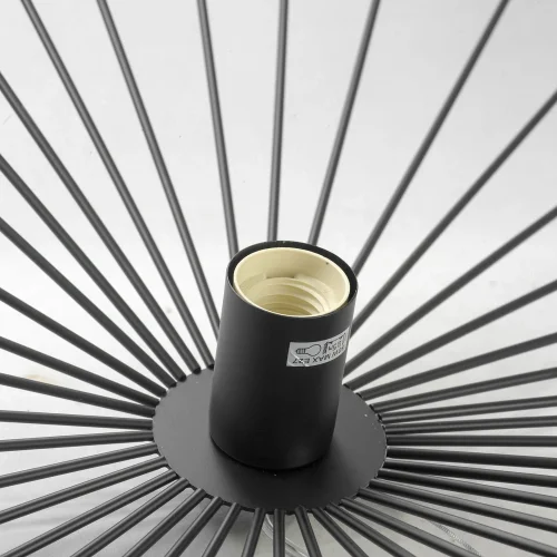 Светильник подвесной лофт LSP-9931 Lussole чёрный 1 лампа, основание чёрное в стиле лофт шляпа фото 2