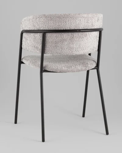 Кресло Нэлли New, букле светло-серый УТ000039411 Stool Group, серый/букле, ножки/металл/чёрный, размеры - ***** фото 5