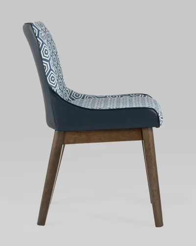 Cтул обеденный НИМЕРИА, синий (набор 2 шт) УТ000024031 Stool Group, синий/текстиль, ножки/массив гевеи/, размеры - ***** фото 2