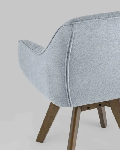 Стул обеденный вращающийся MANS, серый УТ000017374 Stool Group, серый/ткань, ножки/дерево/коричневый бежевый, размеры - *820***610*620 фото 8