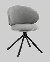 Стул Труфальд велюр светло-серый УТ000041566 Stool Group, серый/велюр, ножки/металл/чёрный, размеры - *****