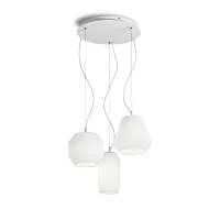 Светильник подвесной ORIGAMI SP3 Ideal Lux белый 3 лампы, основание белое в стиле современный 