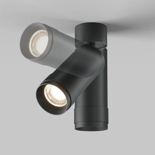 Светильник накладной LED Focus Zoom C055CL-L12W4K-Z-B Maytoni чёрный на 1 лампу, основание чёрное в стиле хай-тек современный круглый фото 5
