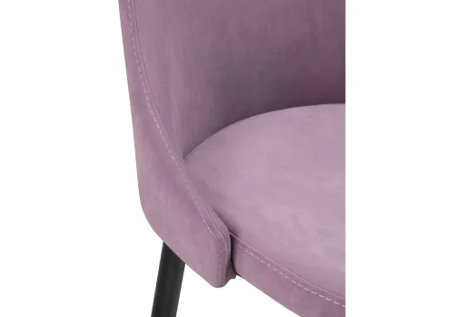 Барный стул Джама лавандовый / черный матовый 448664 Woodville, фиолетовый/велюр, ножки/металл/чёрный, размеры - ****460*530 фото 6