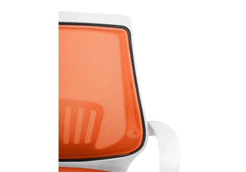 Компьютерное кресло Ergoplus orange / white 15373 Woodville, оранжевый/ткань, ножки/металл/хром, размеры - *940***610* фото 7
