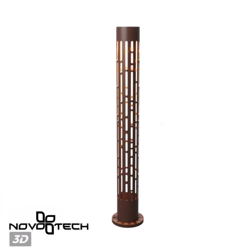Парковый светильник LED Netz 359540 Novotech уличный IP65 коричневый на 1 лампу, плафон коричневый в стиле современный хай-тек LED фото 5
