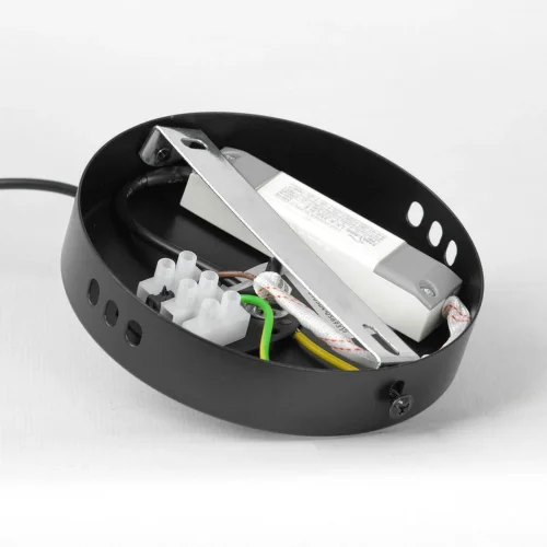 Светильник подвесной LED Irvine LSP-7342 Lussole белый на 1 лампу, основание чёрное в стиле современный фото 6