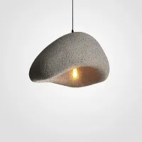 Люстра подвесная CEMENCLOUD A D30 Grey 219844-23 ImperiumLoft серая на 1 лампа, основание чёрное в стиле скандинавский лофт минимализм 