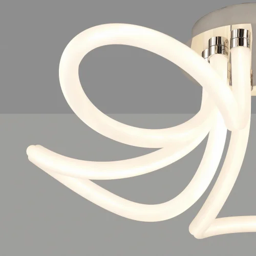 Люстра потолочная LED Line 6615 Mantra белая на 1 лампа, основание серое никель в стиле современный  фото 3