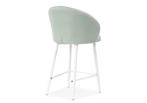 Полубарный стул Бэнбу velutto 14 / белый 499989 Woodville, зелёный/велюр, ножки/металл/белый, размеры - ****550*560 фото 4
