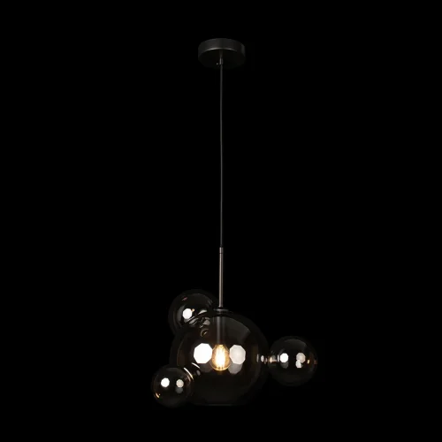 Светильник подвесной Bolle 2029-P4 mini LOFT IT чёрный 1 лампа, основание чёрное в стиле современный молекула шар фото 4