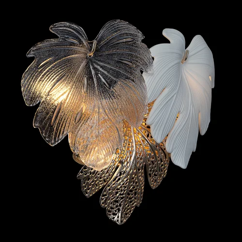 Бра Dryad CL305330 Citilux прозрачный белый на 3 лампы, основание золотое в стиле классический современный флористика фото 7