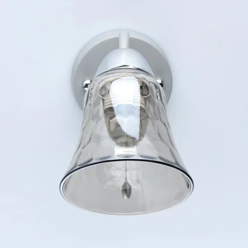 Бра Моника 372024701 DeMarkt серый прозрачный на 1 лампа, основание хром в стиле классический  фото 4