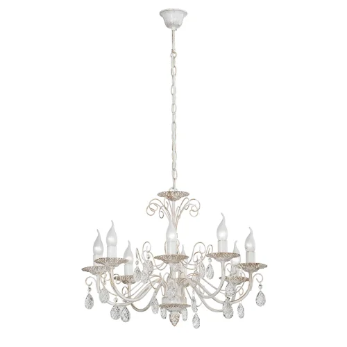 Люстра подвесная V1180/8 Vitaluce без плафона на 8 ламп, основание белое в стиле классический 