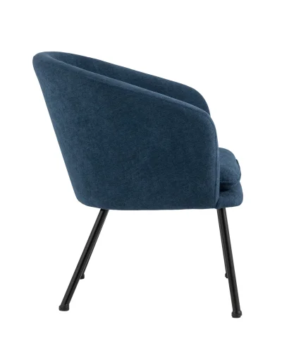Кресло Декстер, синий УТ000034959 Stool Group, синий/ткань, ножки/металл/чёрный, размеры - ****710*660мм фото 4